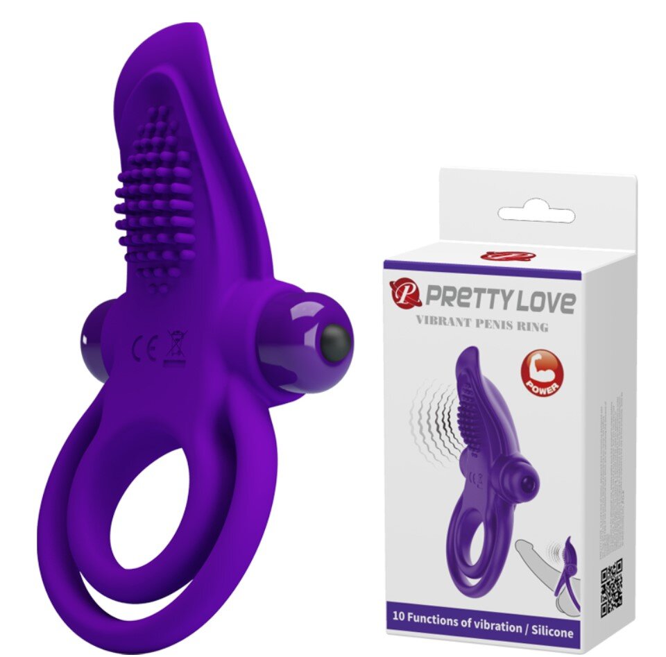PRETTYLOVE Inel Penis Pretty Love Vibrant Ring 10 Moduri Vibratii Silicon Violet