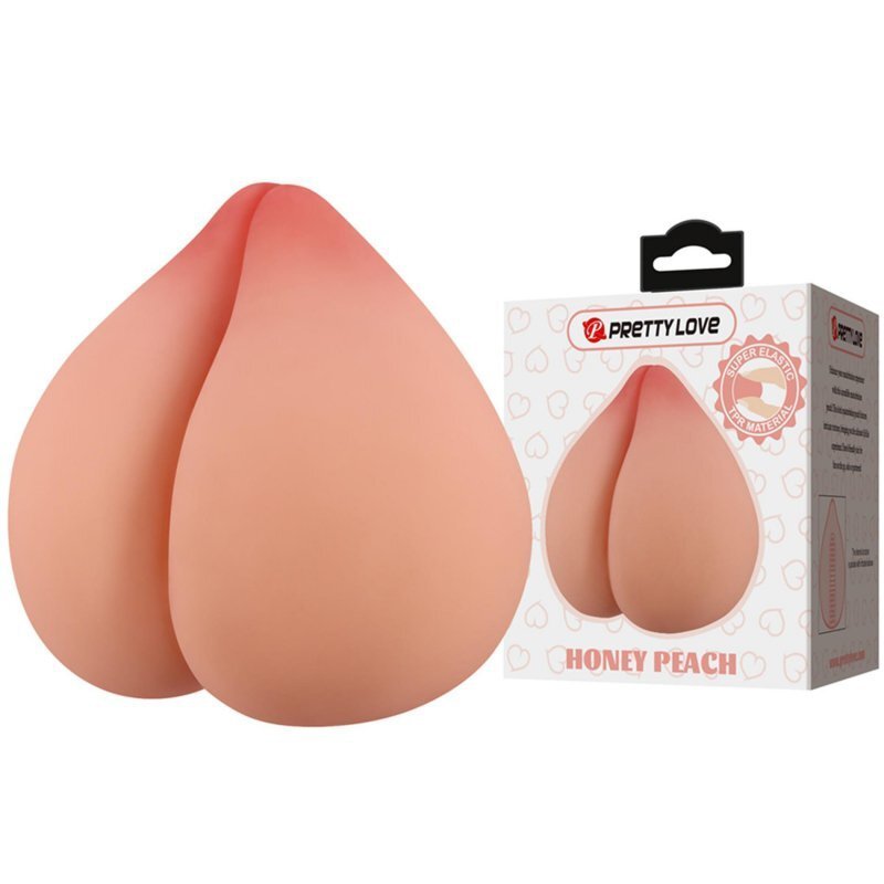 PRETTYLOVE Masturbator Honey Peach TPR Natural 9.5 cm