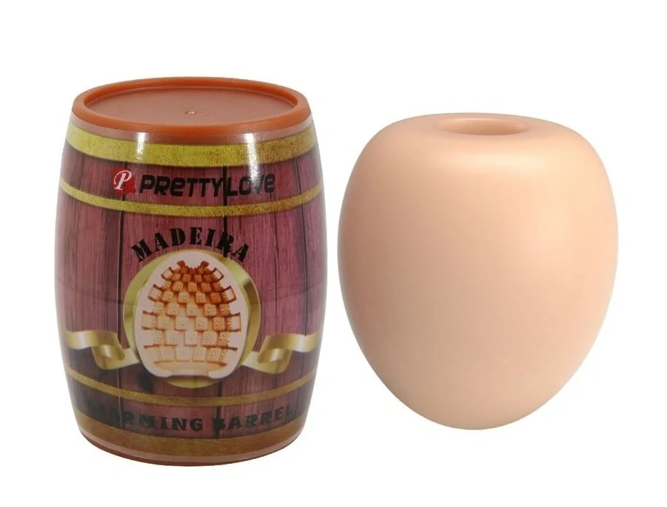 PRETTYLOVE Ou Masturbator Madeira Charming Barrel TPE Natural