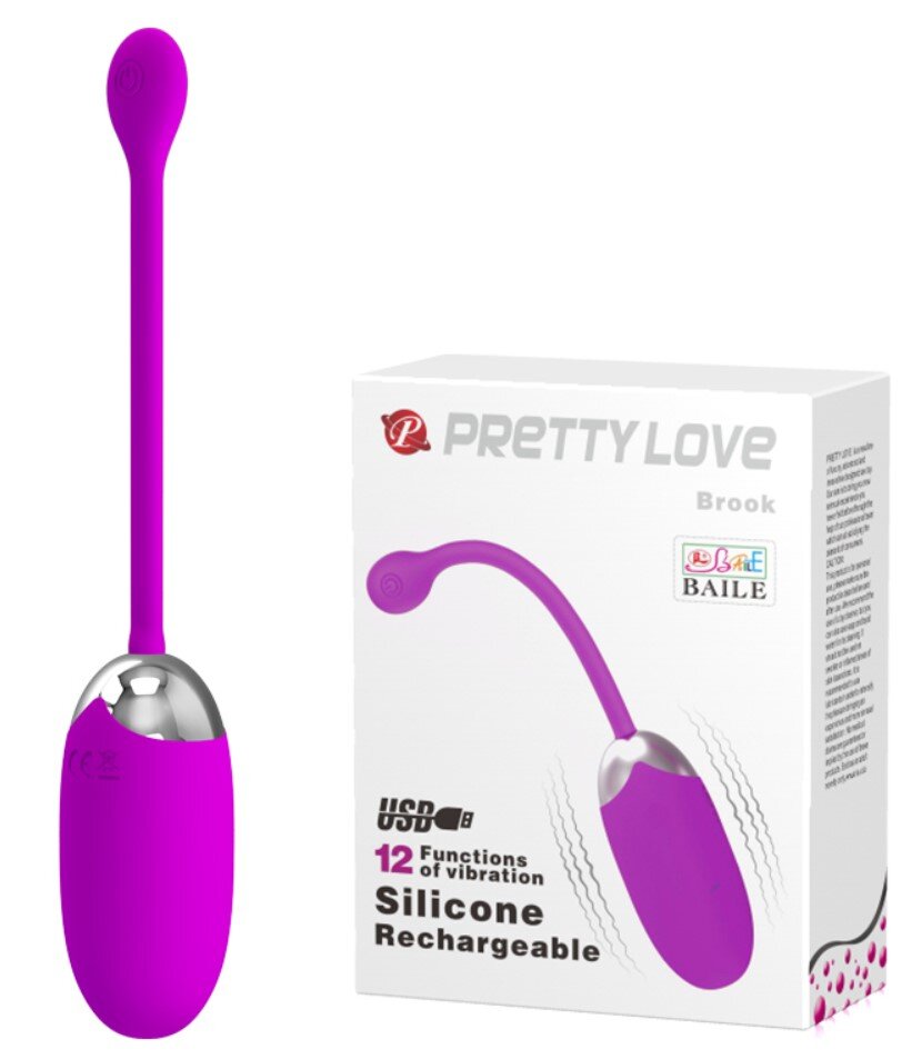 PRETTYLOVE Ou Vibrator Brook 12 Moduri Vibratii Silicon USB Mov