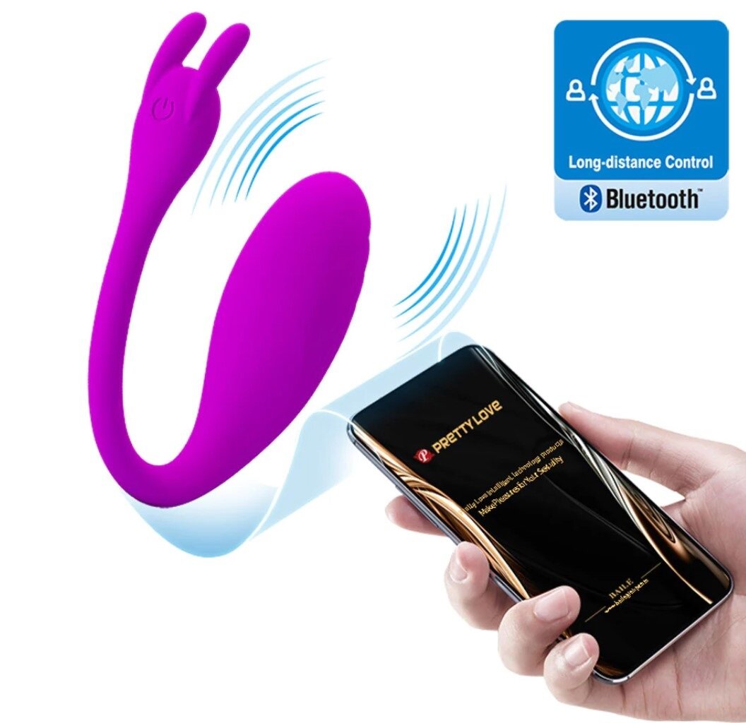 PRETTYLOVE Ou Vibrator Catalina Bluetooth Control Free App Silicon USB Mov