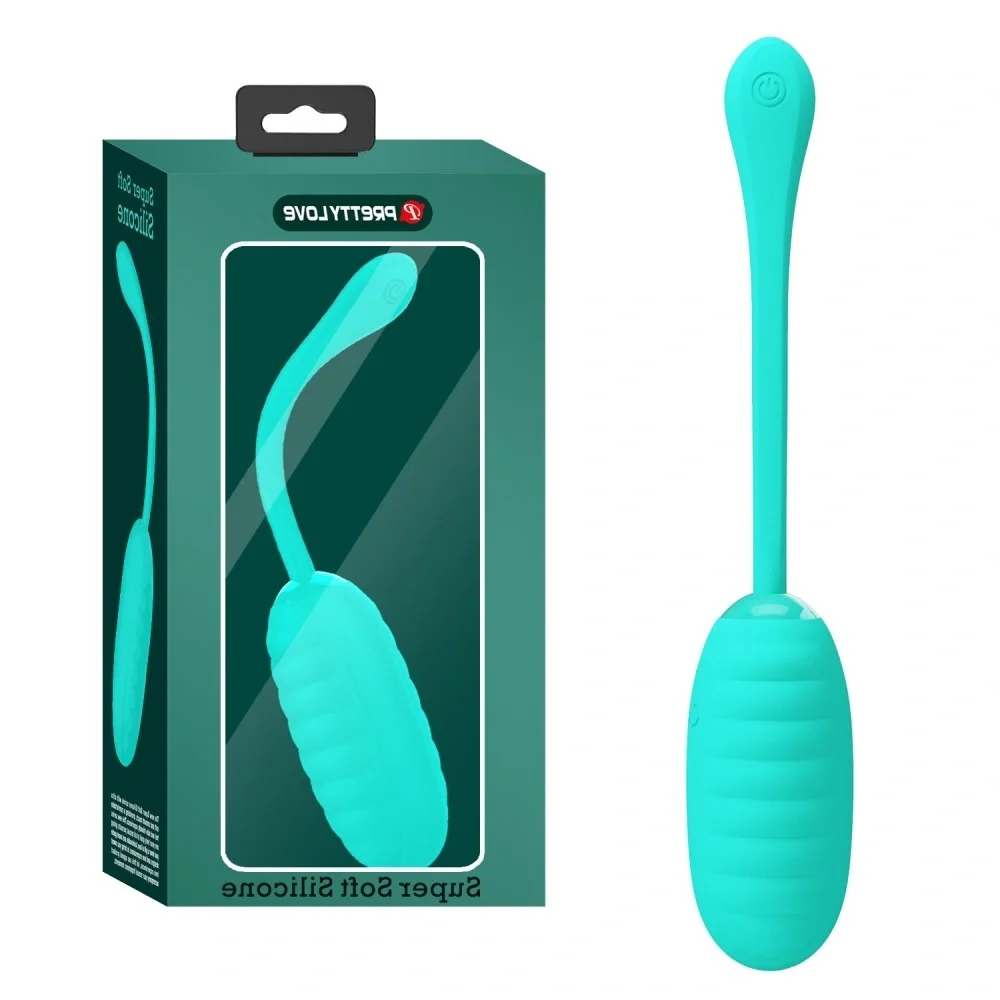 PRETTYLOVE Ou Vibrator Kirk 12 Moduri Vibratii Silicon USB Turcoaz