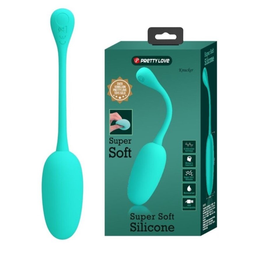 PRETTYLOVE Ou Vibrator Knucker 12 Moduri Vibratii Silicon USB Verde