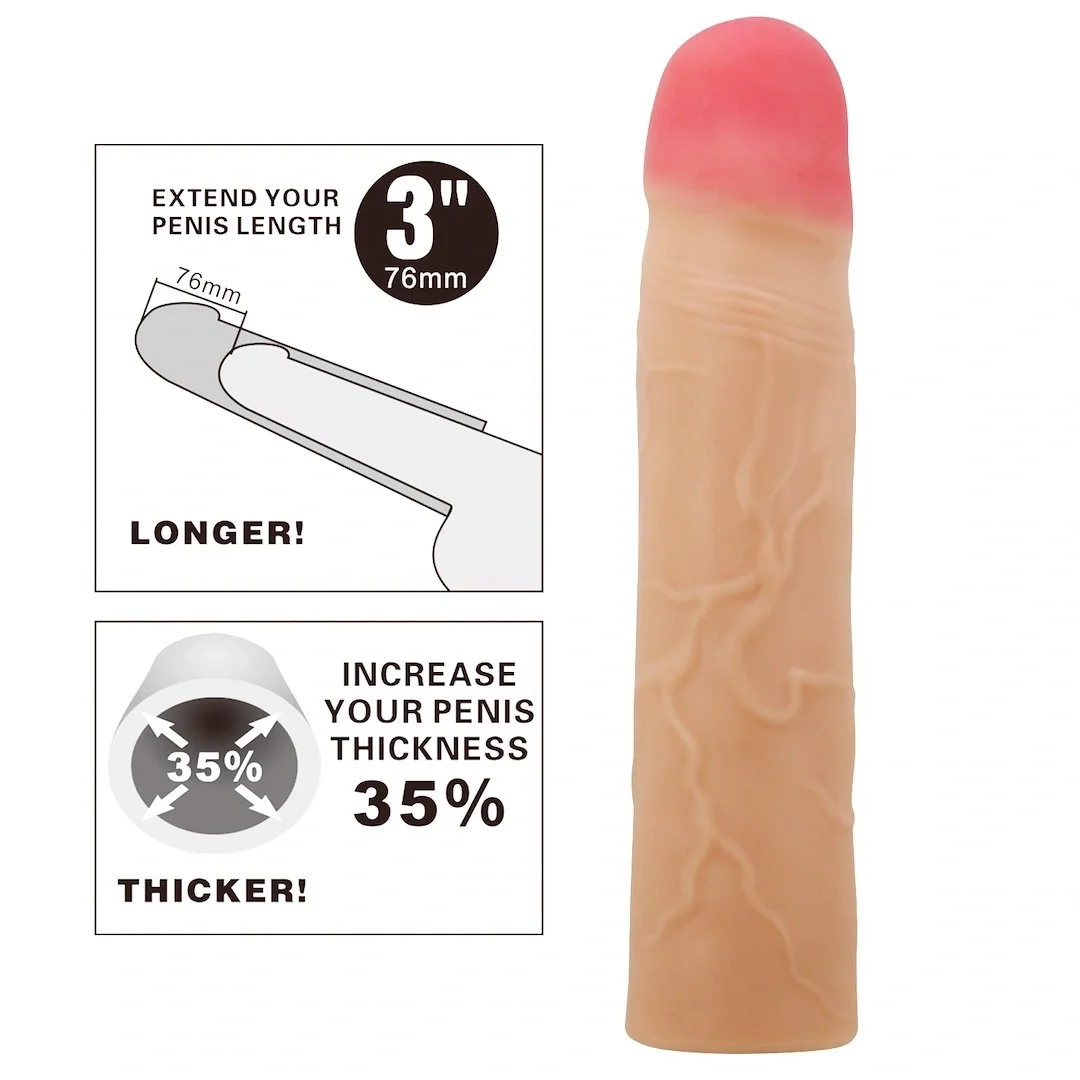 PRETTYLOVE Prelungitor Penis Kylian TPR Natural 20.5 cm