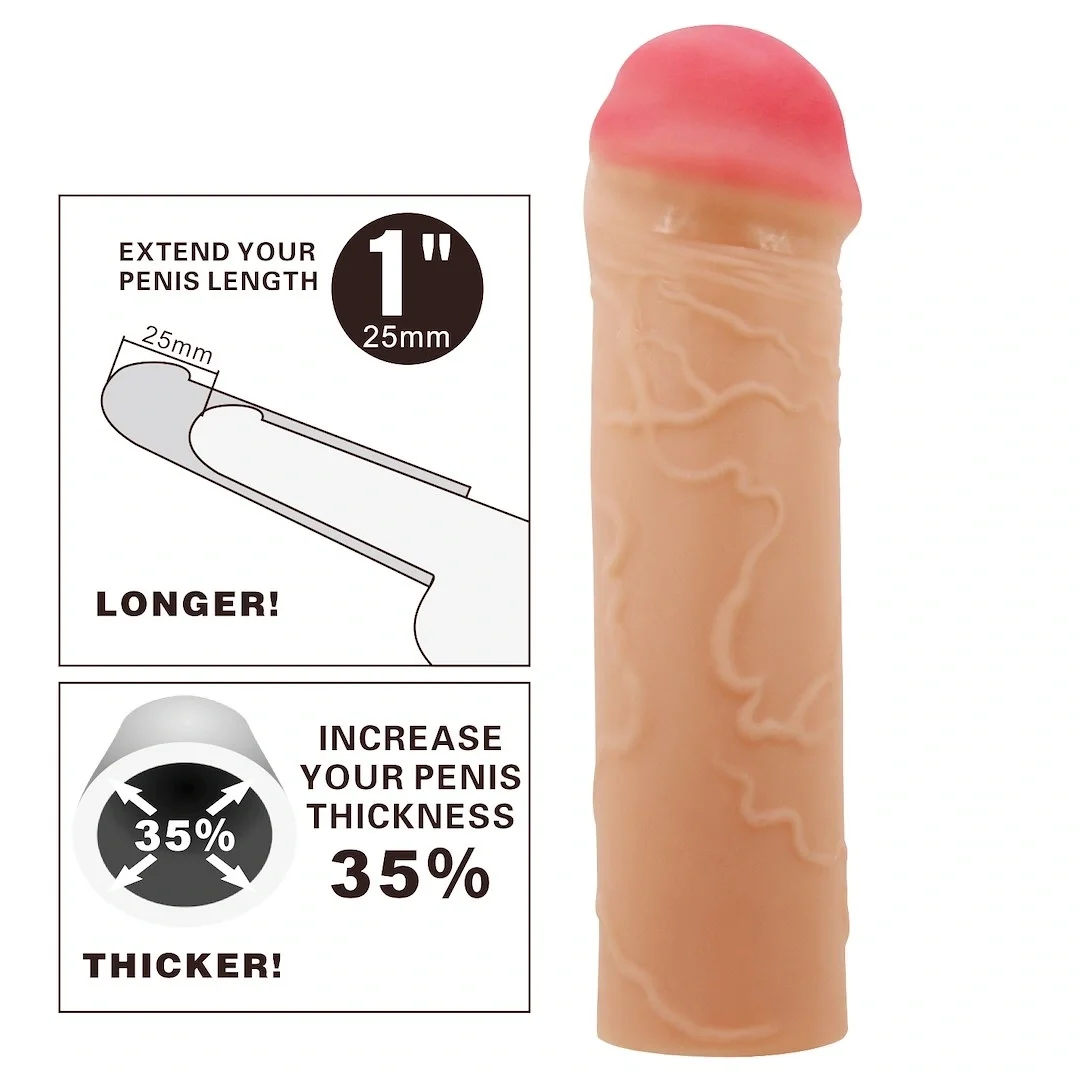 PRETTYLOVE Prelungitor Penis Nile TPR Natural 16.5 cm