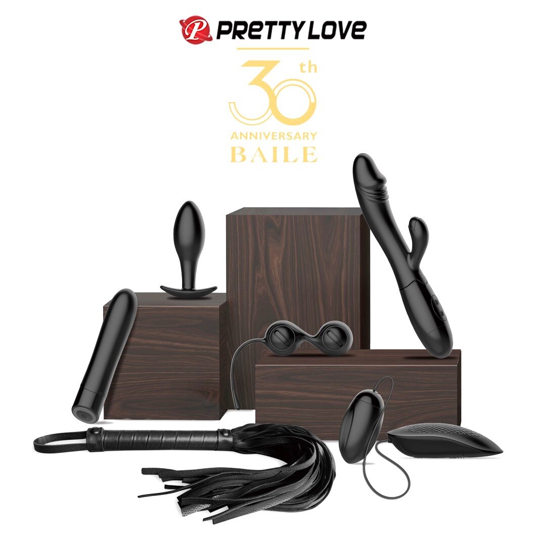 PRETTYLOVE Set Anniversary Collection All Black Series 6 Jucarii Silicon Negru