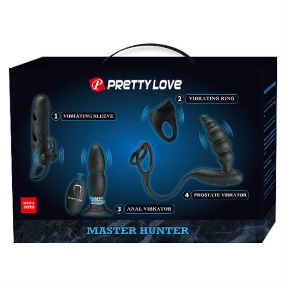 PRETTYLOVE Set Master Hunter pentru Barbati Silicon Negru