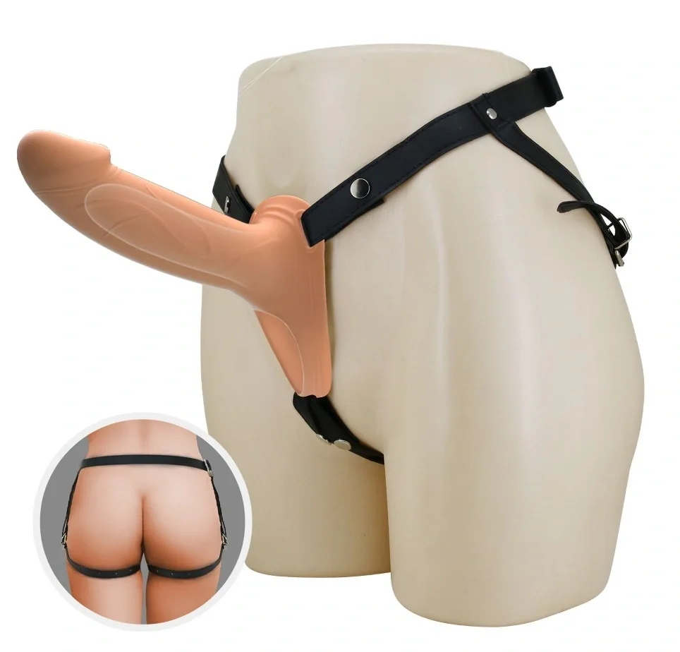 PRETTYLOVE Strap-on Hollow Landon Dildo Realist +4.2 cm Silicon Natural