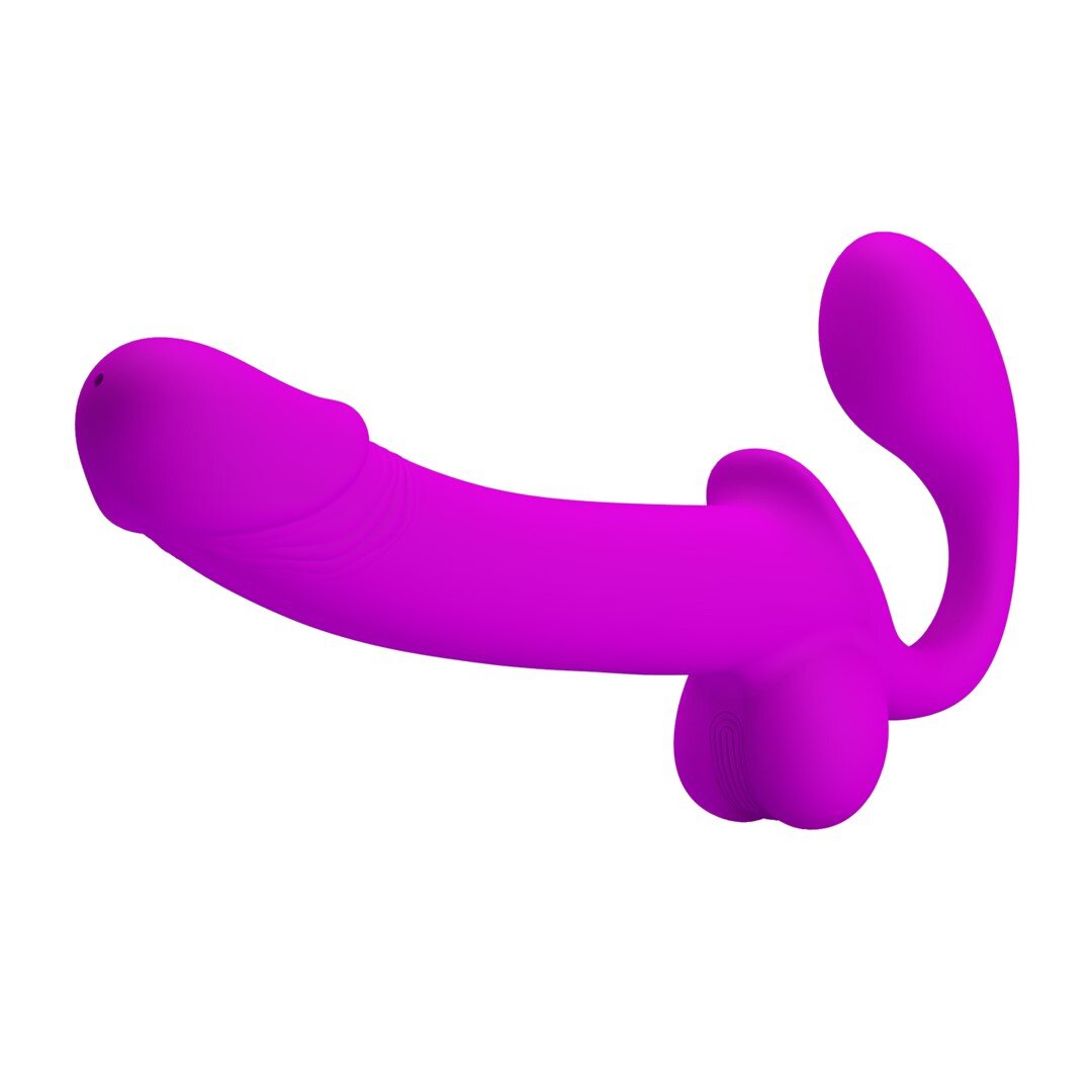 PRETTYLOVE Strap-On Pretty Love Kelpie cu Ejaculare Silicon Mov
