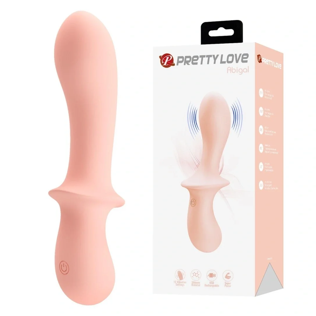 PRETTYLOVE Vibrator Abigal 10 Moduri Vibratii Silicon USB Roz 16 cm