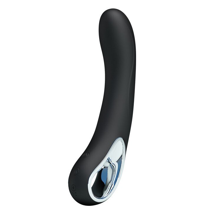 PRETTYLOVE Vibrator Alston 12 Moduri Vibratii Silicon USB Negru 19.7 cm