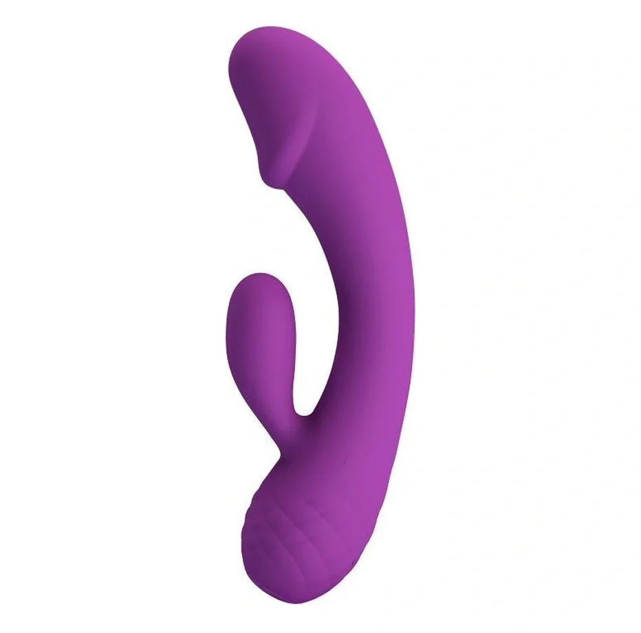 PRETTYLOVE Vibrator Iepuras Doreen 12 Moduri Vibratii Silicon USB Mov 17.5 cm