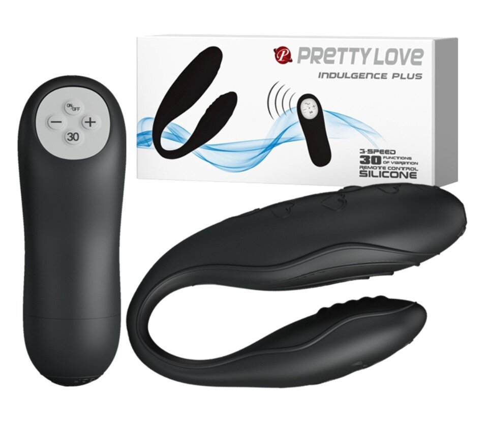 PRETTYLOVE Vibrator Indulgence Plus 30 Moduri Vibratii 3 Intensitati Vibratii Silicon USB Negru