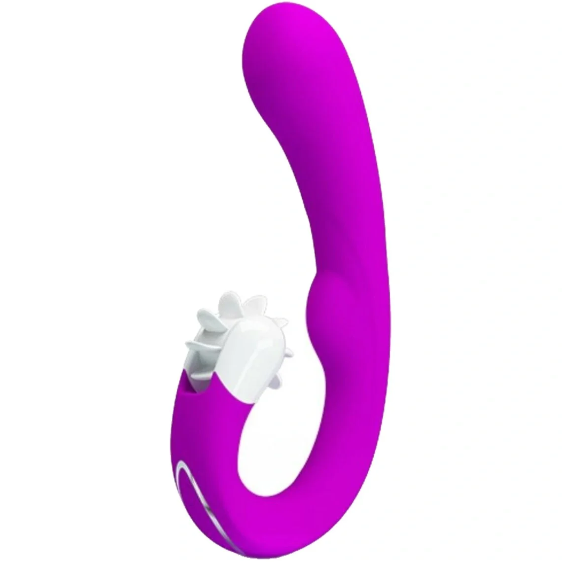 PRETTYLOVE Vibrator Magic Tongue 7 Moduri Vibratii 4 Moduri Rotatii Silicon USB Mov 19.5 cm