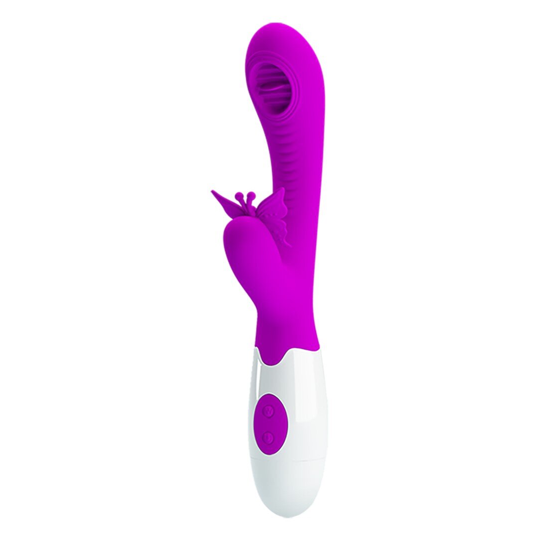 PRETTYLOVE Vibrator Pretty Love Moth 12 Moduri Vibratii 3 Ritmuri Miscari Limba Silicon Mov 20.7 cm