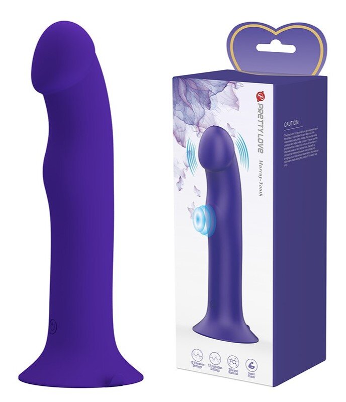PRETTYLOVE Vibrator Pretty Love Murray Youth 12 Moduri Vibratii si Pulsatii Silicon USB Violet 19 cm