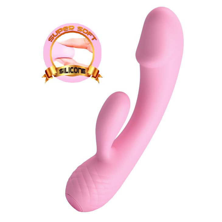 PRETTYLOVE Vibrator Pretty Love Ron 12 Moduri Vibratii Silicon Super Soft Roz 17.5 cm