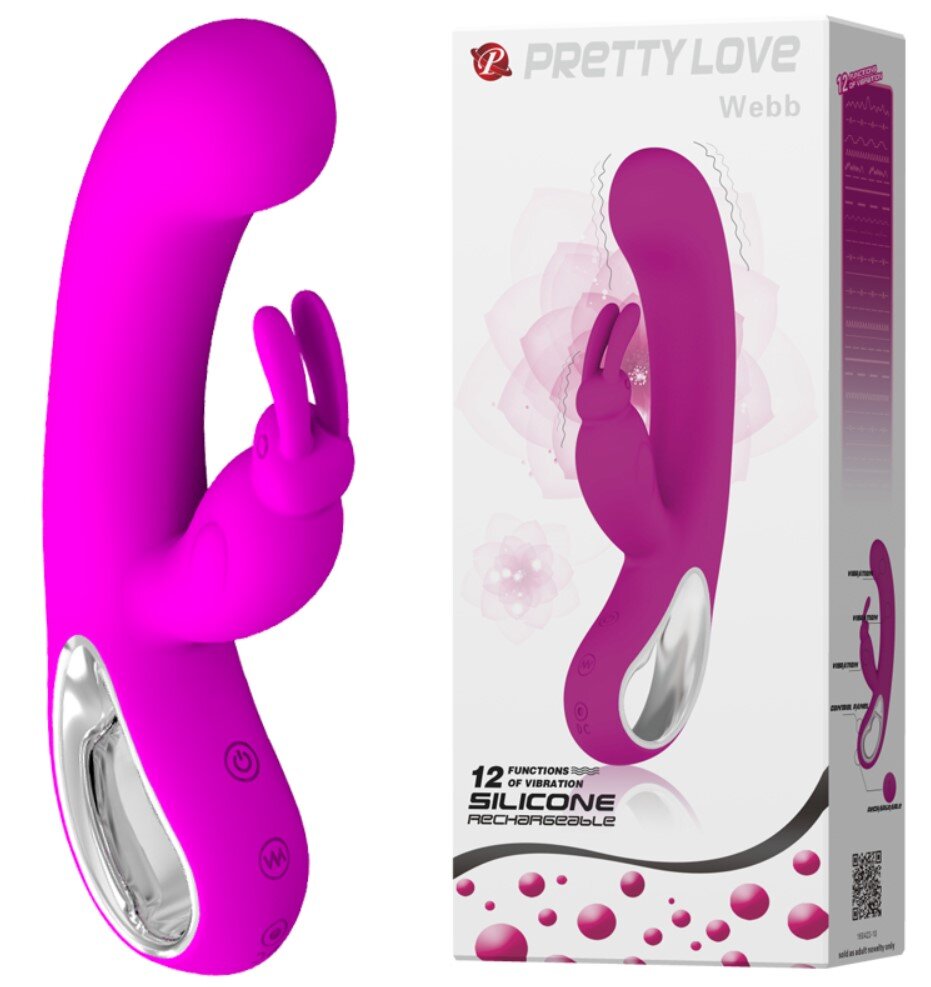 PRETTYLOVE Vibrator Pretty Love Webb 12 Moduri Vibratii Silicon USB Mov 21 cm