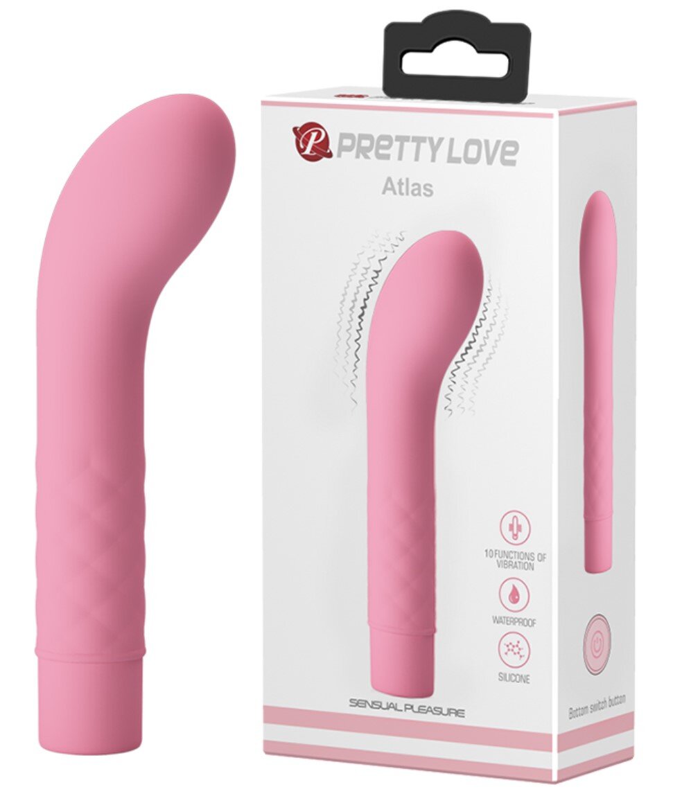 PRETTYLOVE Vibrator Punctul G Atlas 10 Moduri Vibratii Silicon Roz Deschis 14 cm