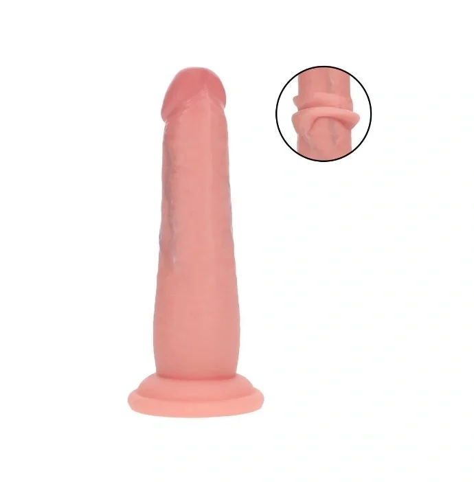 RealRock Dildo Realist Sliding Skin Silicon Lichid Dubla Densitate Natural 17.4 cm