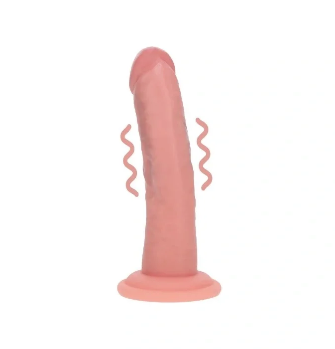 RealRock Vibrator Realist 10 Moduri Vibratii Silicon Lichid Dubla Densitate USB Natural 17 cm