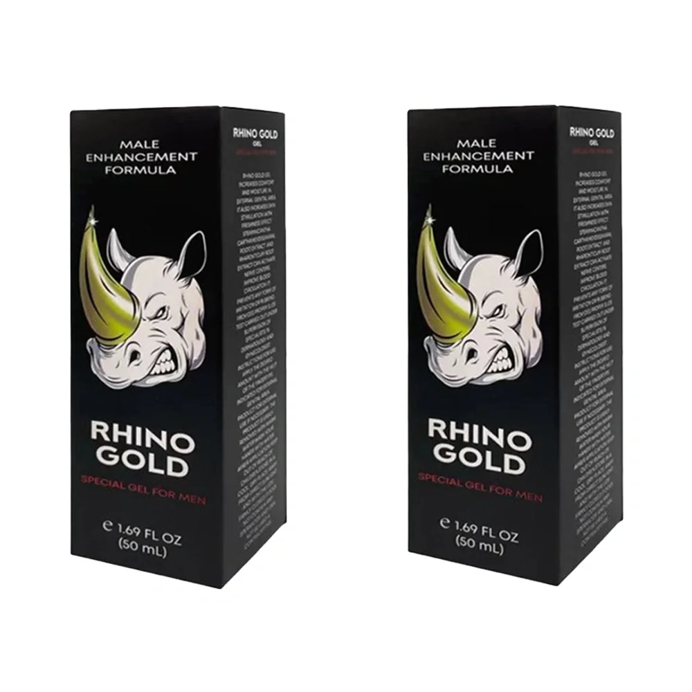 RHINO Set 2 Bucati - Gel Gold pentru Erectie si Potenta 50 ml