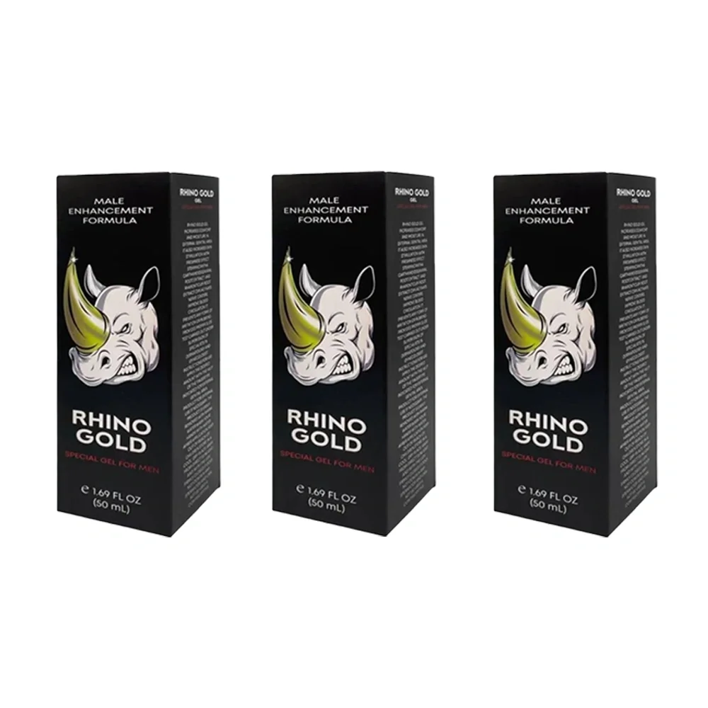 RHINO Set 3 Bucati - Gel Gold pentru Erectie si Potenta 50 ml
