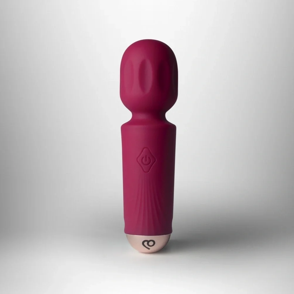 Rocks Off Vibrator Mini Wand Azalea Red 16 Moduri Vibratii Silicon USB Rosu 11.5 cm