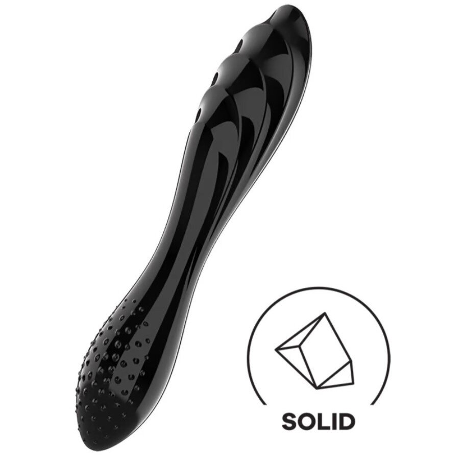 Satisfyer Dildo Dublu Dazzling Crystal 1 Sticla Borosilicata Negru 17.8 cm