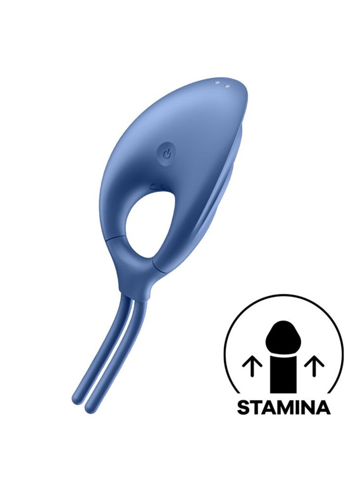 Satisfyer Inel de Penis Swordsman 12 Moduri Vibratii Silicon Albastru USB