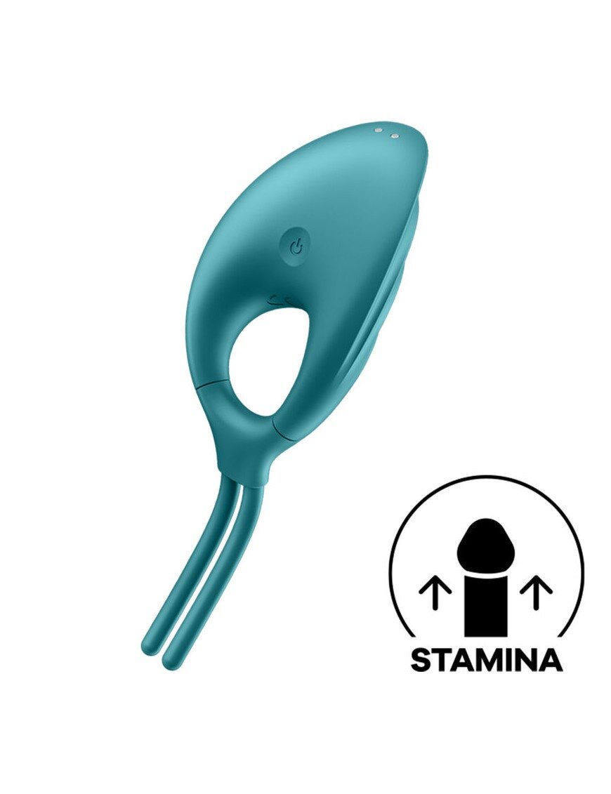 Satisfyer Inel de Penis Swordsman 12 Moduri Vibratii Silicon Verde USB