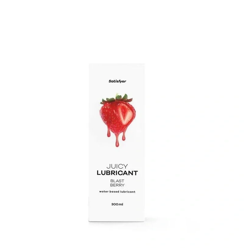 Satisfyer Lubrifiant pe Baza de Apa Juicy Lubricant-Blast Berry Aroma Capsuni 300 ml