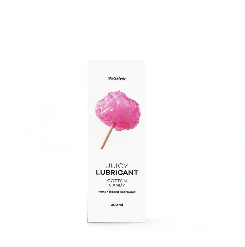 Satisfyer Lubrifiant pe Baza de Apa Juicy Lubricant-Cotton Candy Aroma Vata pe Bat 300 ml