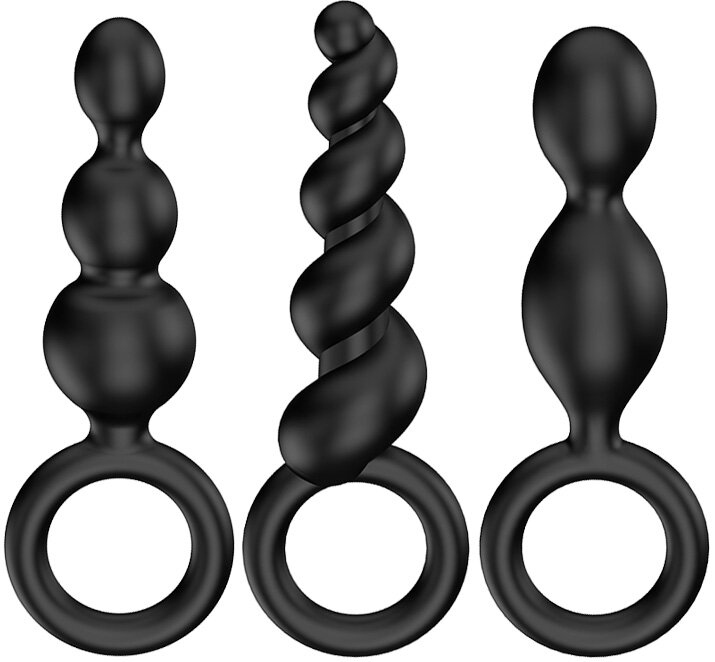 Satisfyer Set 3 Dopuri Anale Silicone Black