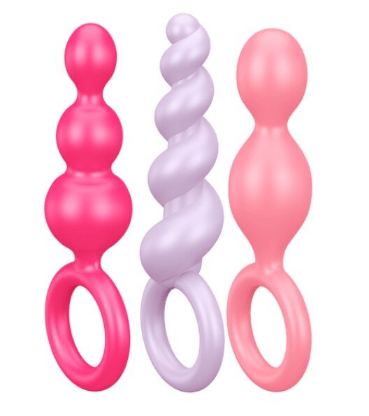 Satisfyer Set 3 Dopuri Anale Silicone Mix Culori