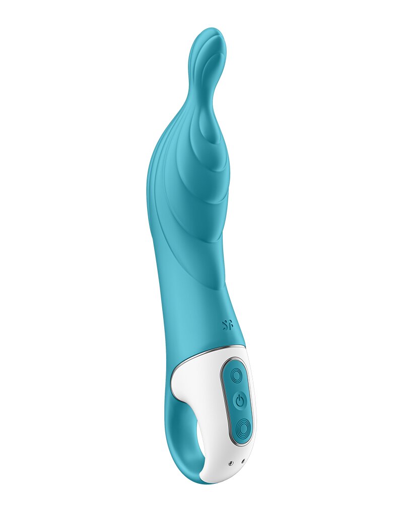 Satisfyer Stimulator A-Mazing 2 Punctul A 12 Moduri Vibratii Silicon USB Turcoaz 21.7 cm