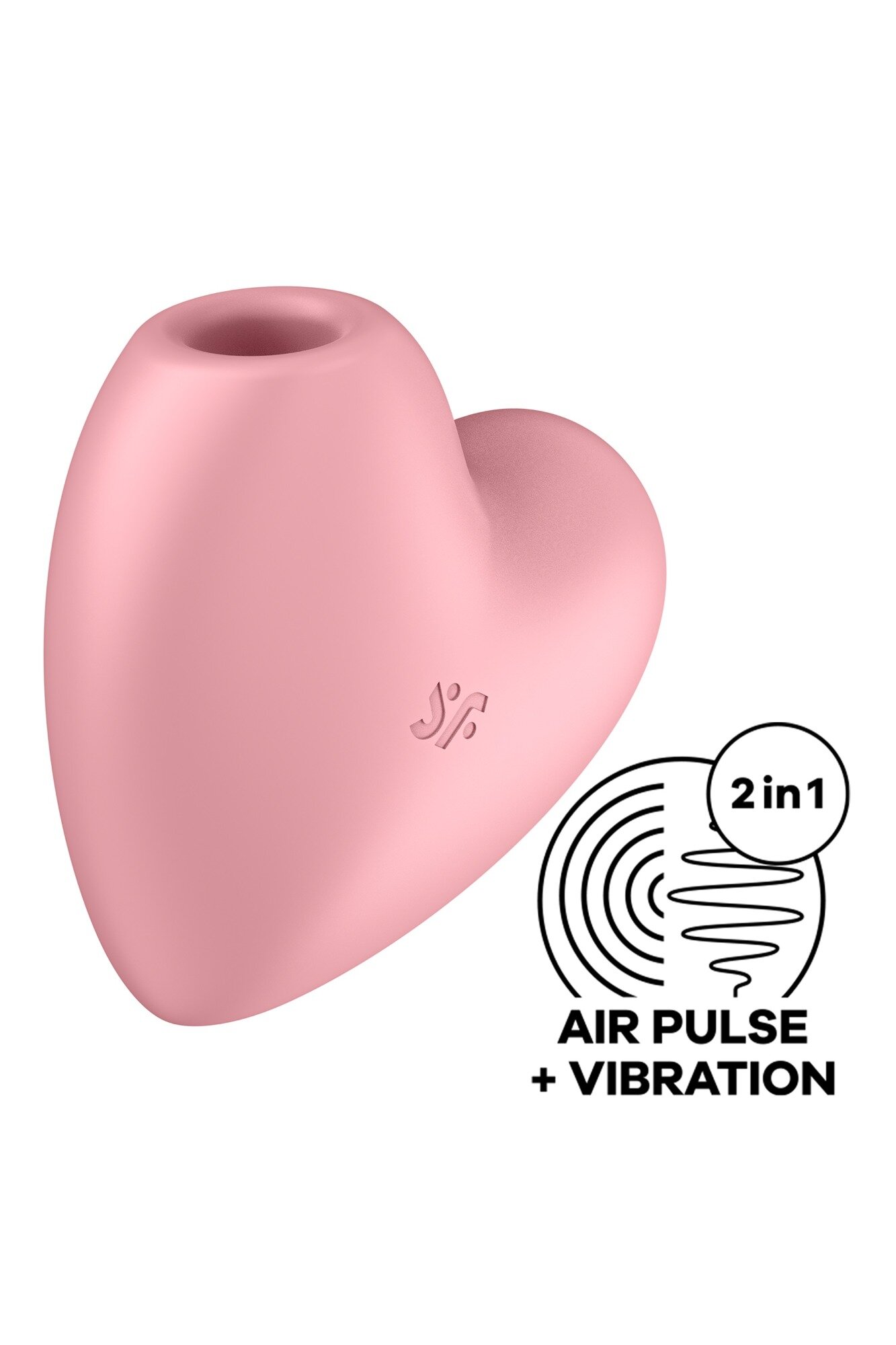 Satisfyer Stimulator Clitoris Cutie Heart Air Pulse Stimulator+Vibration Silicon USB Roz