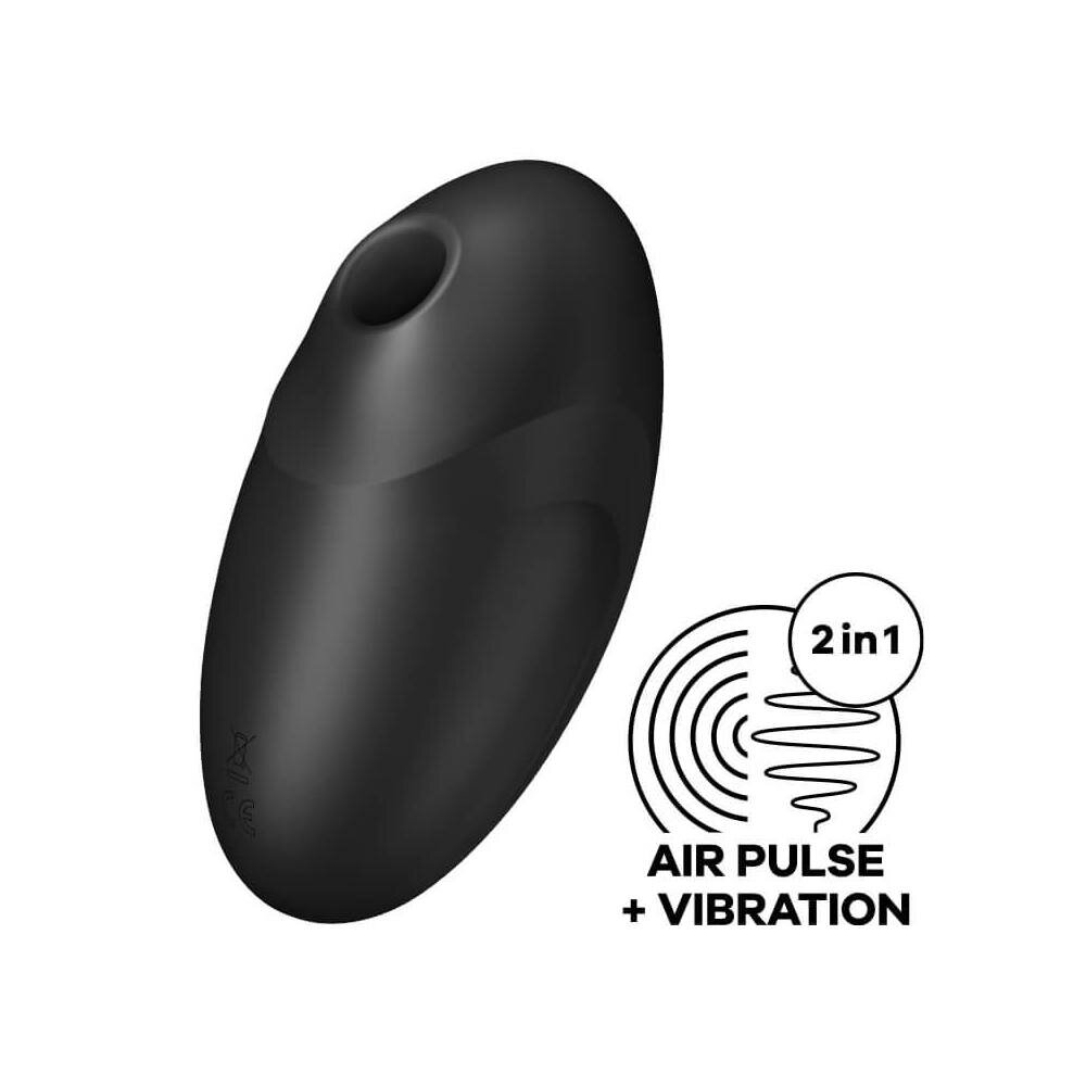 Satisfyer Stimulator Clitoris Vulva Lover 3 Air Pulse+Vibration Silicon USB Negru