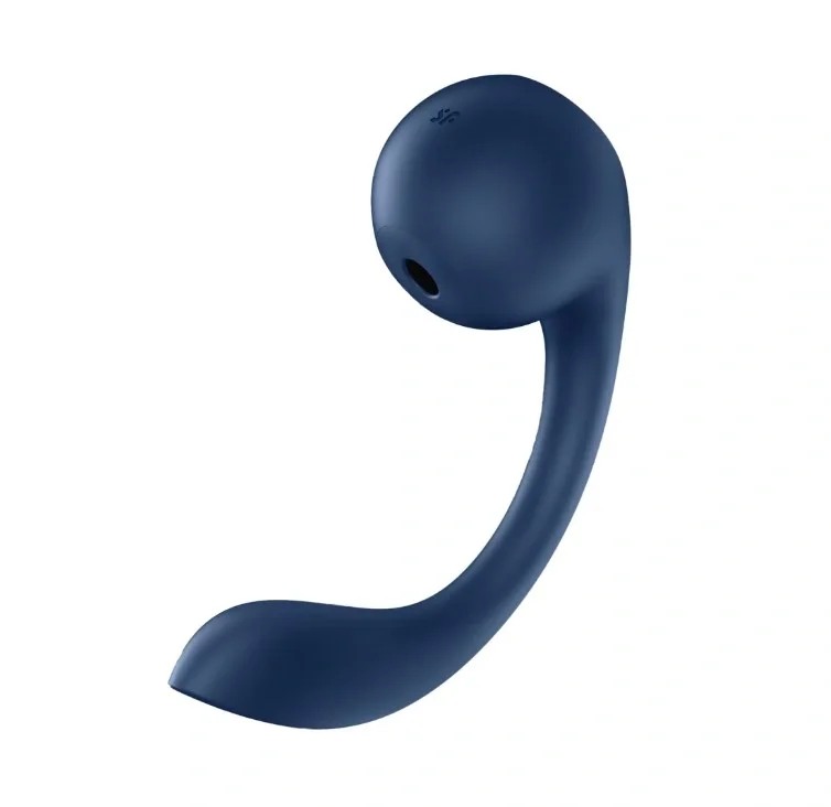 Satisfyer Stimulator Dual Pro+ Wave 4 Bluetooth Control Robotic G-Spot Stimulation Air Pulse Silicon USB Albastru
