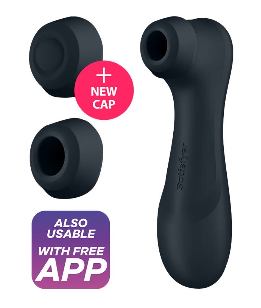 Satisfyer Stimulator Pro 2 Generation 3 11 Viteze Suctiune 12 Moduri Vibratii Silicon USB IPX 7 Free App Gri