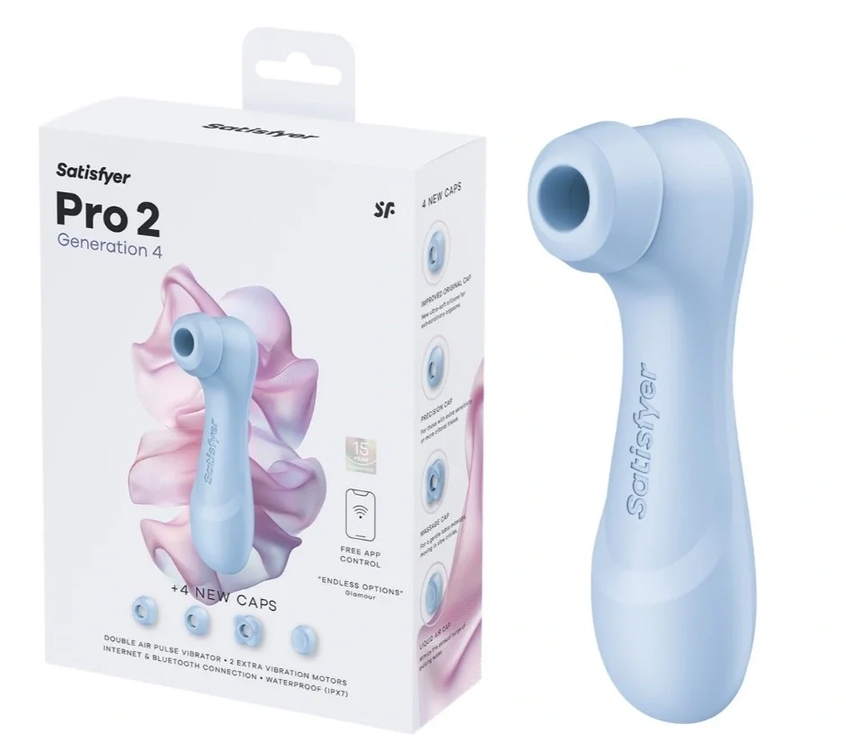 Satisfyer Stimulator Pro 2 Generation 4 App Control Silicon USB Albastru