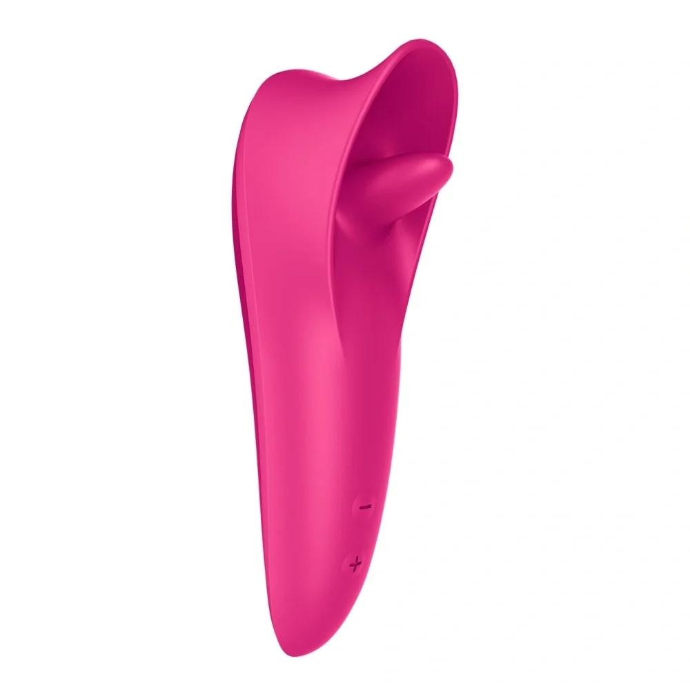 Satisfyer Stimulator Tongue Master 9 Moduri Vibratii 9 Moduri Licking Silicon USB Fucsia 14.4 cm