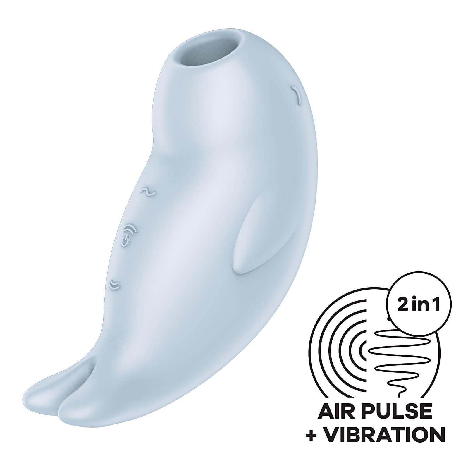 Satisfyer Vibrator Clitoris Seal You Soon 11 Viteze Suctiune 12 Moduri Vibratii Silicon USB Albastru Deschis