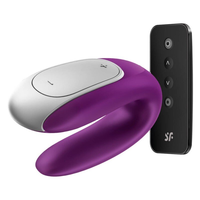 Satisfyer Vibrator Cuplu Double Fun Remote Control Bluetooth Violet Free APP