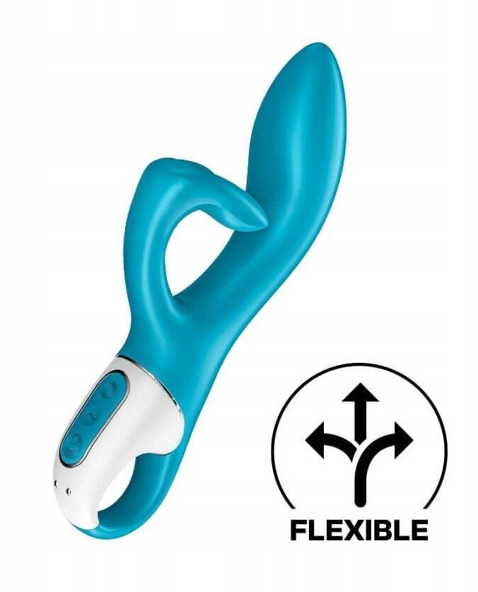 Satisfyer Vibrator Embrace Me 12 Moduri Vibratii USB Silicon Turcoaz 20.5 cm