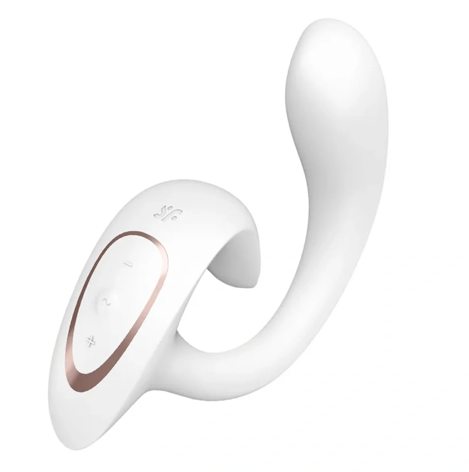 Satisfyer Vibrator Iepuras G for Goddess 1 12 Moduri Vibratii Silicon USB Alb 18.5 cm