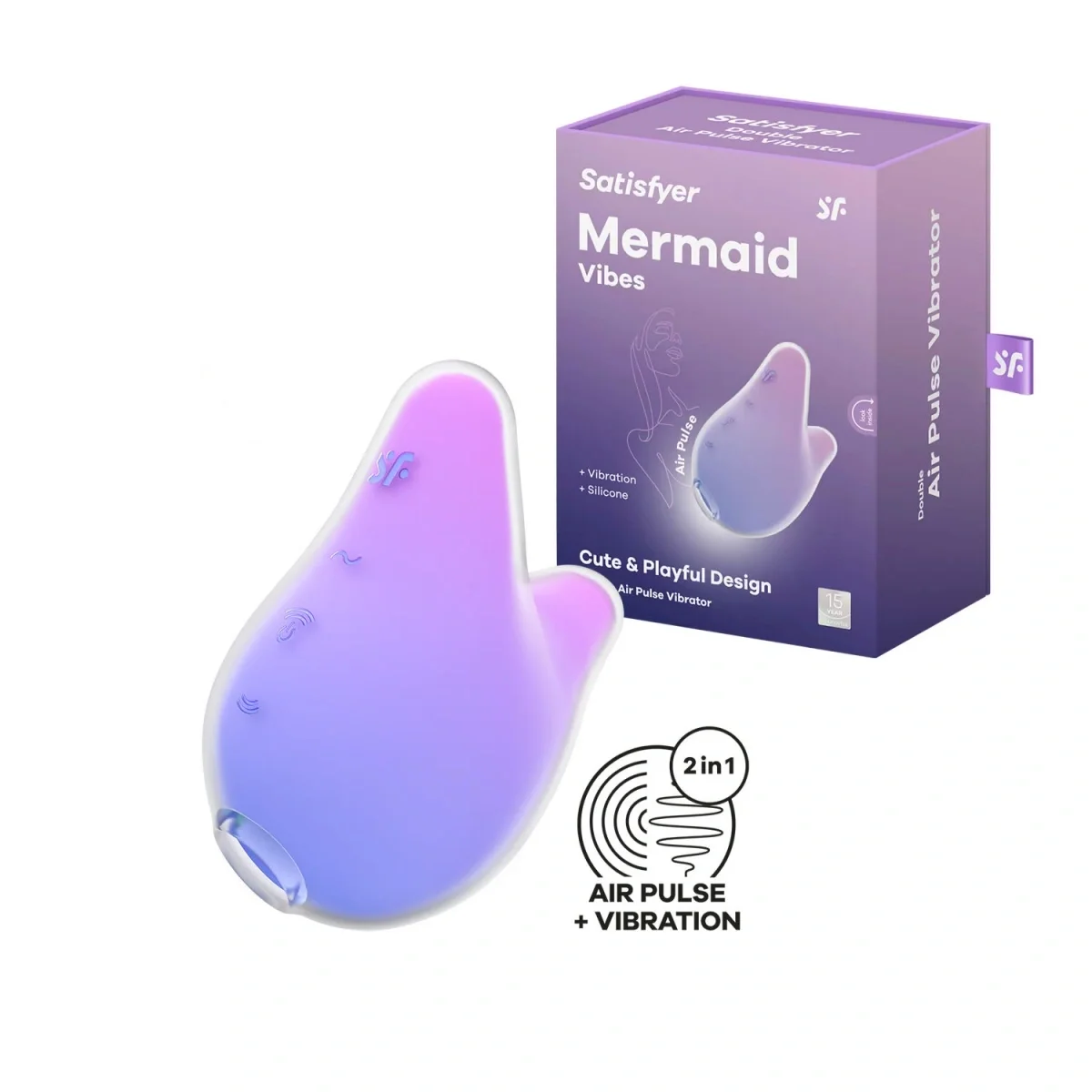 Satisfyer Vibrator Mermaid Vibes Air Pulse 11 Programe Suctiune Silicon USB Mov