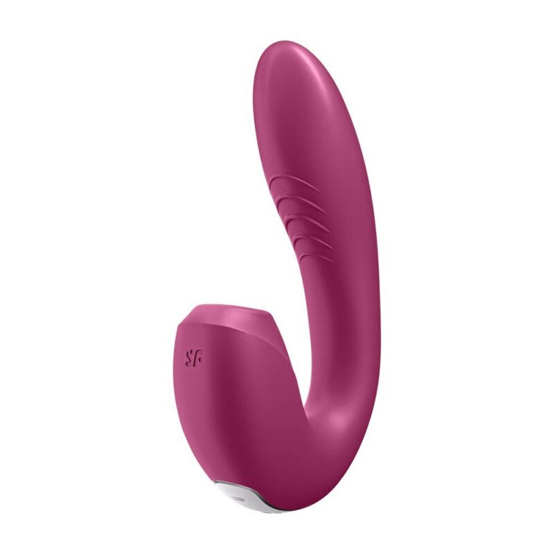 Satisfyer Vibrator Sunray Air Pulse+Vibrator Bluetooth Control Free App Silicon USB Berry