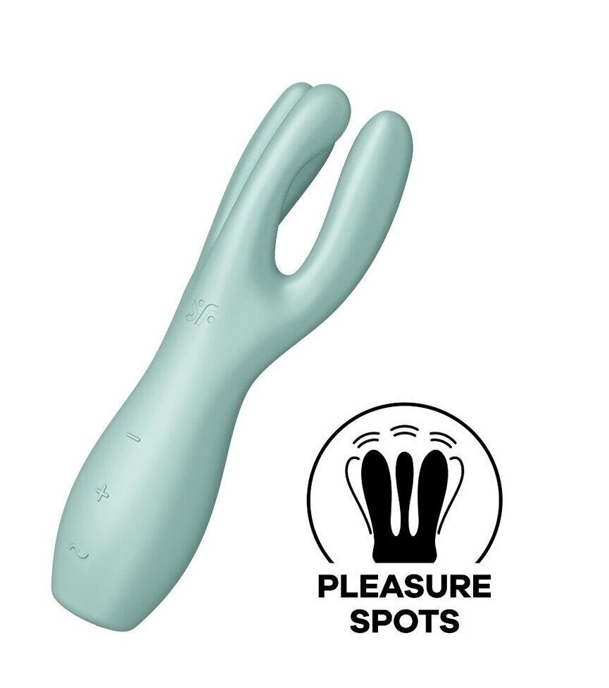 Satisfyer Vibrator Threesome 3 Silicon USB Verde 14 cm