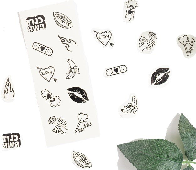 Secret Play Set 10 Tatuaje Temporare Candy Collection Negru